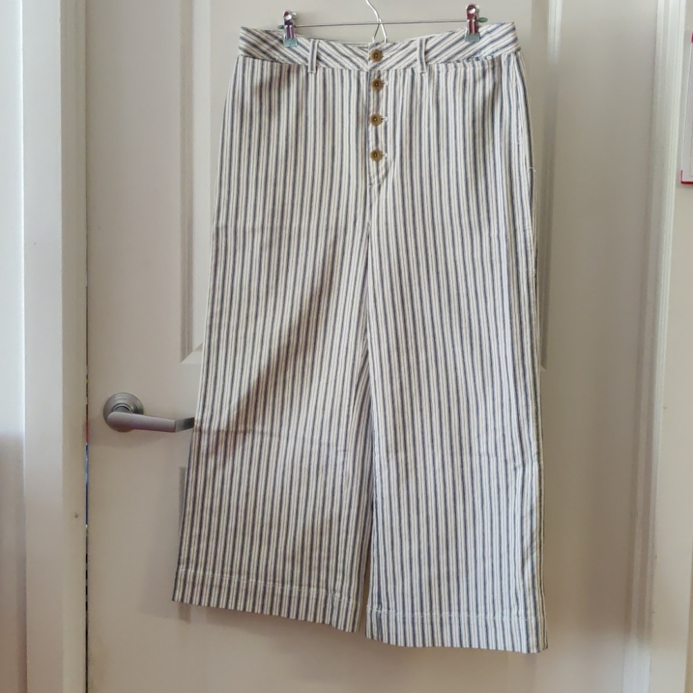 Madewell Wide-Leg Striped Pants Sz. 33